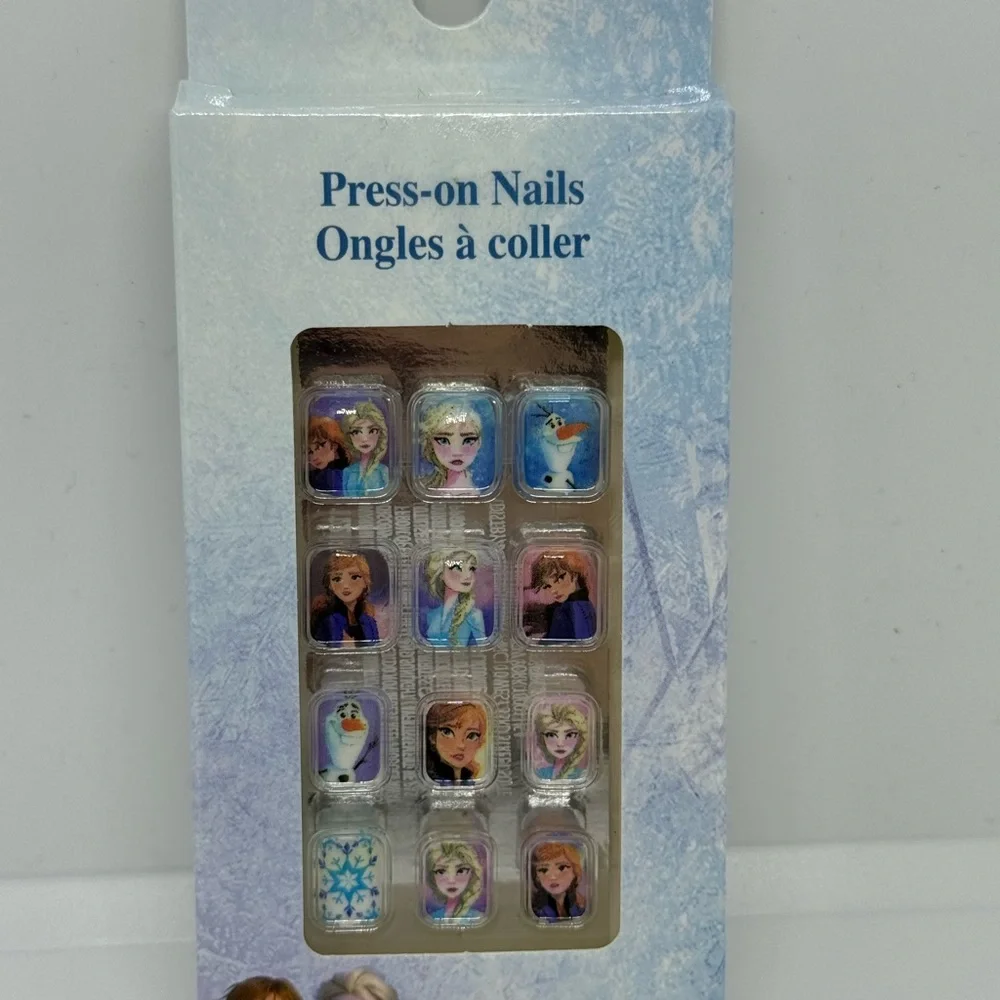 Disney Frozen Press-On Nail Set Elsa Anna Olaf Kids Nails NWT